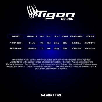 CARRETILHA MARURI TIGON 300 BG 11ROL - Imagem 2